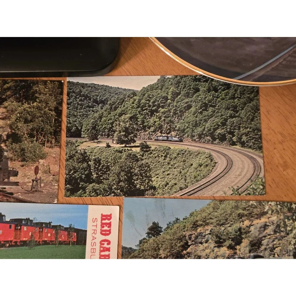 Vintage Railroadiana Collector Lot: SunsOut Puzzle, B&W Photo, Plate, Spike &...